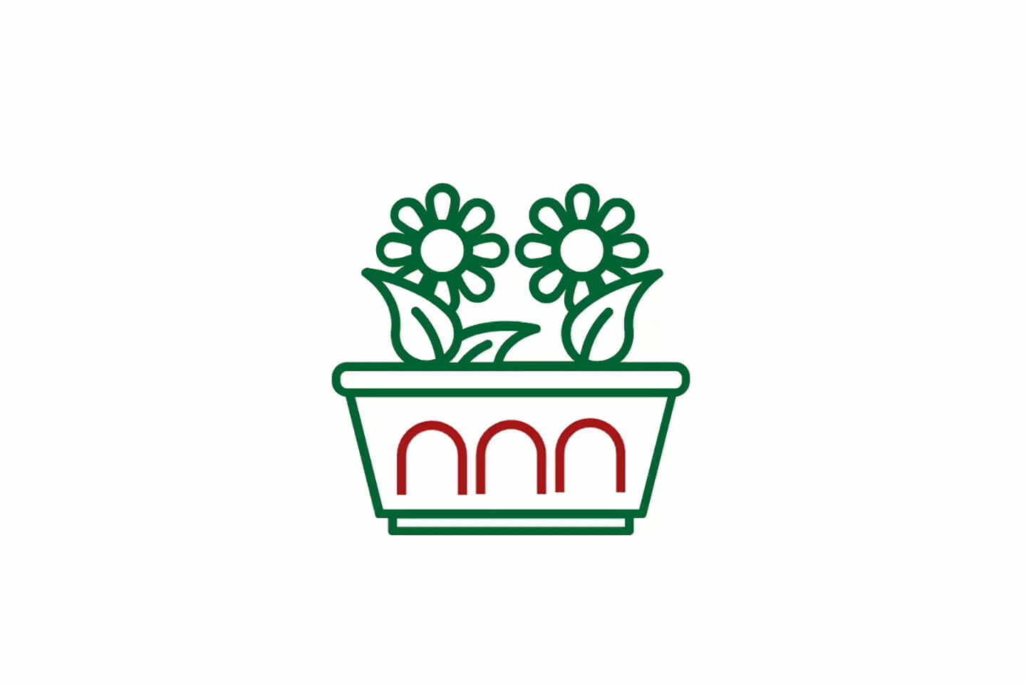 Reduziertes Blumen-Icon im Corporate Design von B. Stellmacher Blumen & Floristik.